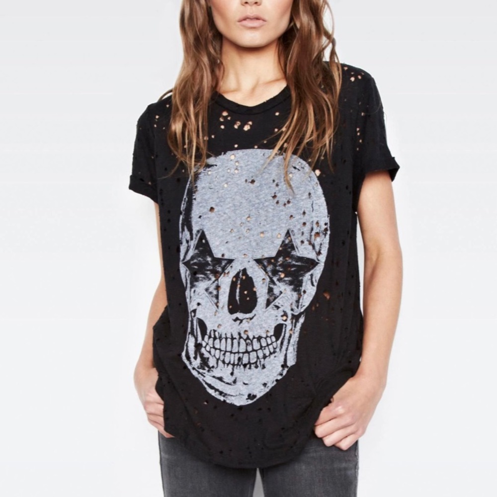 Lauren Moshi Bess Star Eye Skull TShirt